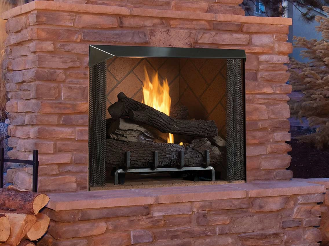 Superior 50" Traditional Vent-Free Outdoor Fireplace VRE6050stone-look outdoor patio fireplace