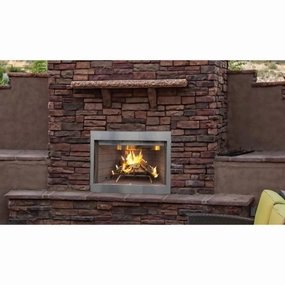 Superior WRE3000 Series 36" Traditional Wood Burning Outdoor Fireplace WRE3036Wstone-look outdoor patio fireplace