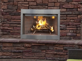 Superior WRE3000 Series 42" Traditional Wood Burning Outdoor Fireplace WRE3042Wstone-look outdoor patio fireplace