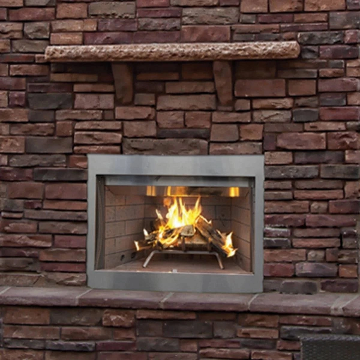 Superior WRE4500 36" Traditional Wood Burning Outdoor Fireplace WRE4536Wstone-look outdoor patio fireplace