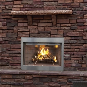 Superior WRE4500 36" Traditional Wood Burning Outdoor Fireplace WRE4536Wstone-look outdoor patio fireplace