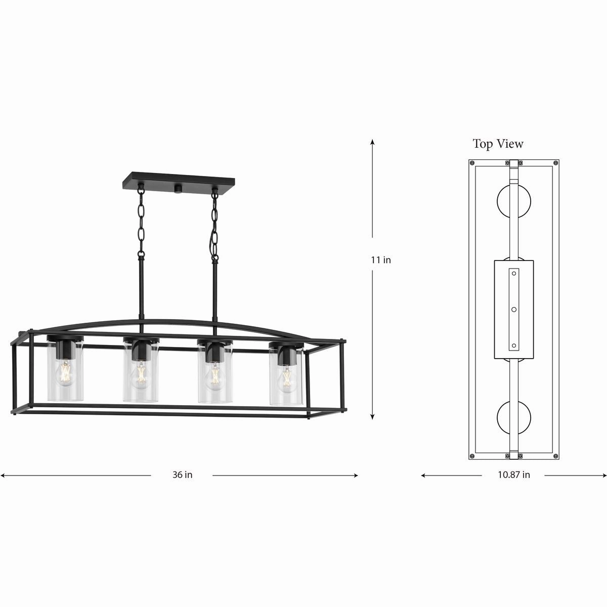Swansea 4-Light Outdoor Chandelier