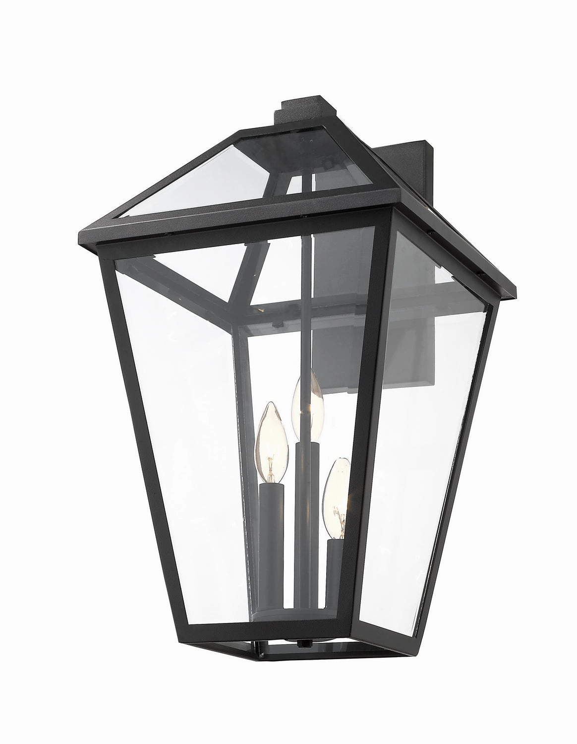 Talbot Three Light Outdoor Wall Light Black