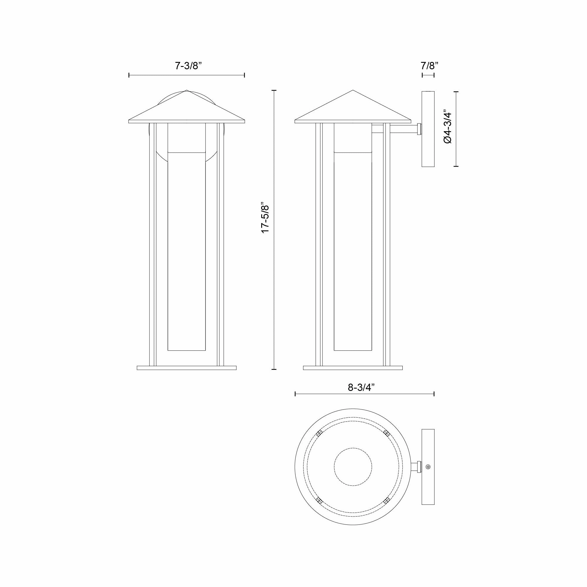 Tenko 1-Light 18" Exterior Wall