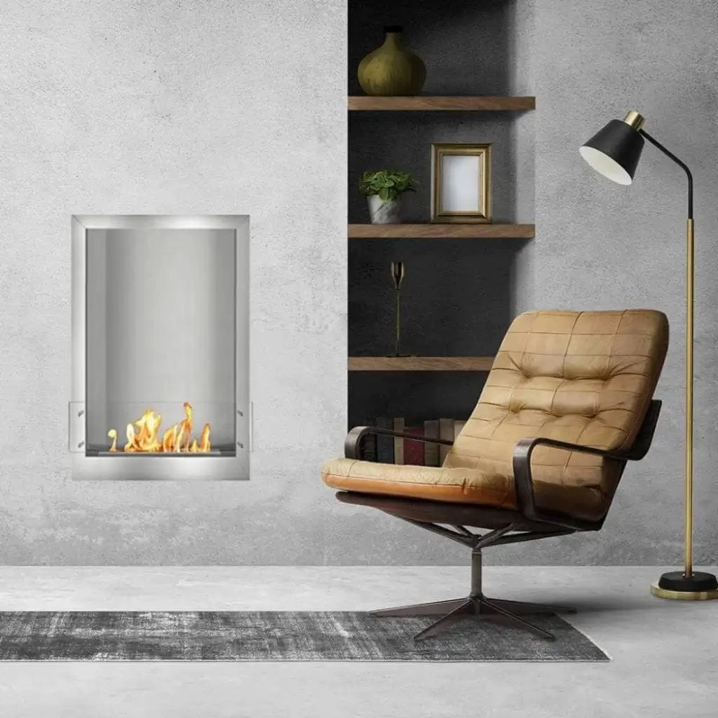 The Bio Flame 24-inch Single Sided Built-In Ethanol Firebox
