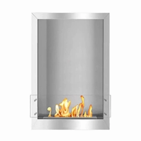 The Bio Flame 24-inch Single Sided Built-In Ethanol Fireboxstone-look outdoor patio fireplace