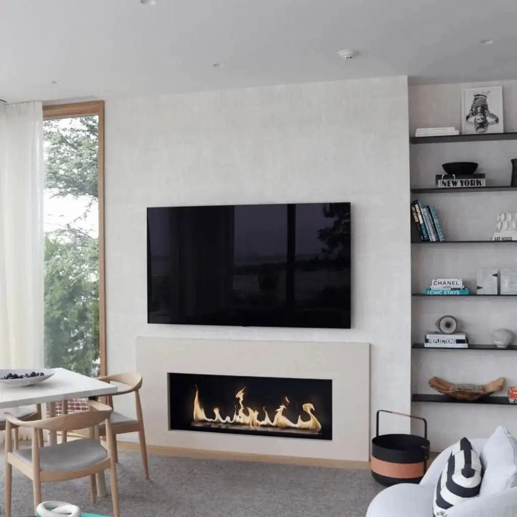 The Bio Flame 60-inch Single Sided Built-In Ethanol Firebox