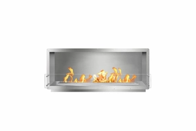 The Bio Flame 60-inch Single Sided Built-In Ethanol Fireboxstone-look outdoor patio fireplace