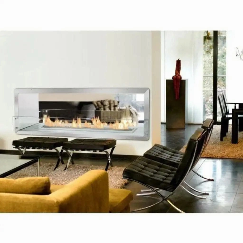 The Bio Flame 72-inch Double Sided Built-In Ethanol Firebox