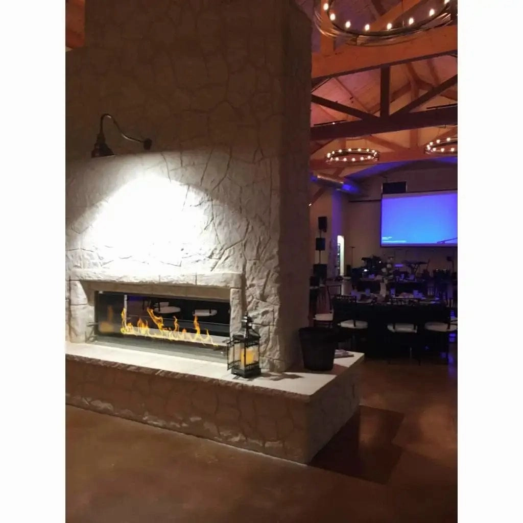 The Bio Flame 72-inch Double Sided Built-In Ethanol Firebox