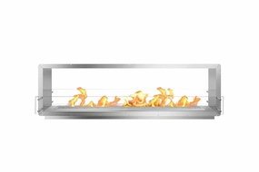 The Bio Flame 84-inch Double Sided Built-In Ethanol Fireboxstone-look outdoor patio fireplace
