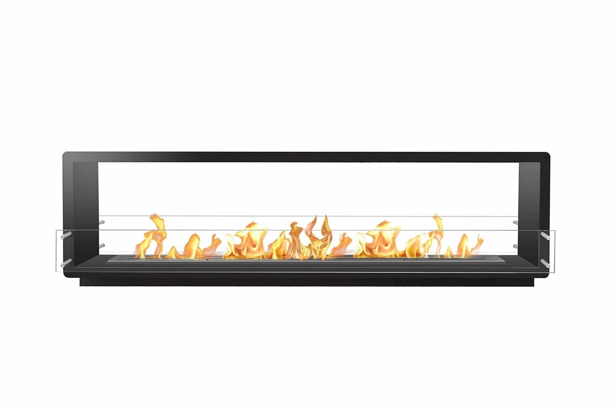 The Bio Flame 96-inch Double Sided Built-In Ethanol Firebox