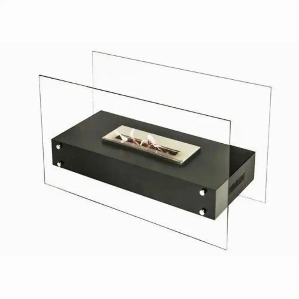 The Bio Flame Evoque 35-inch See-Through Freestanding Ethanol Fireplace