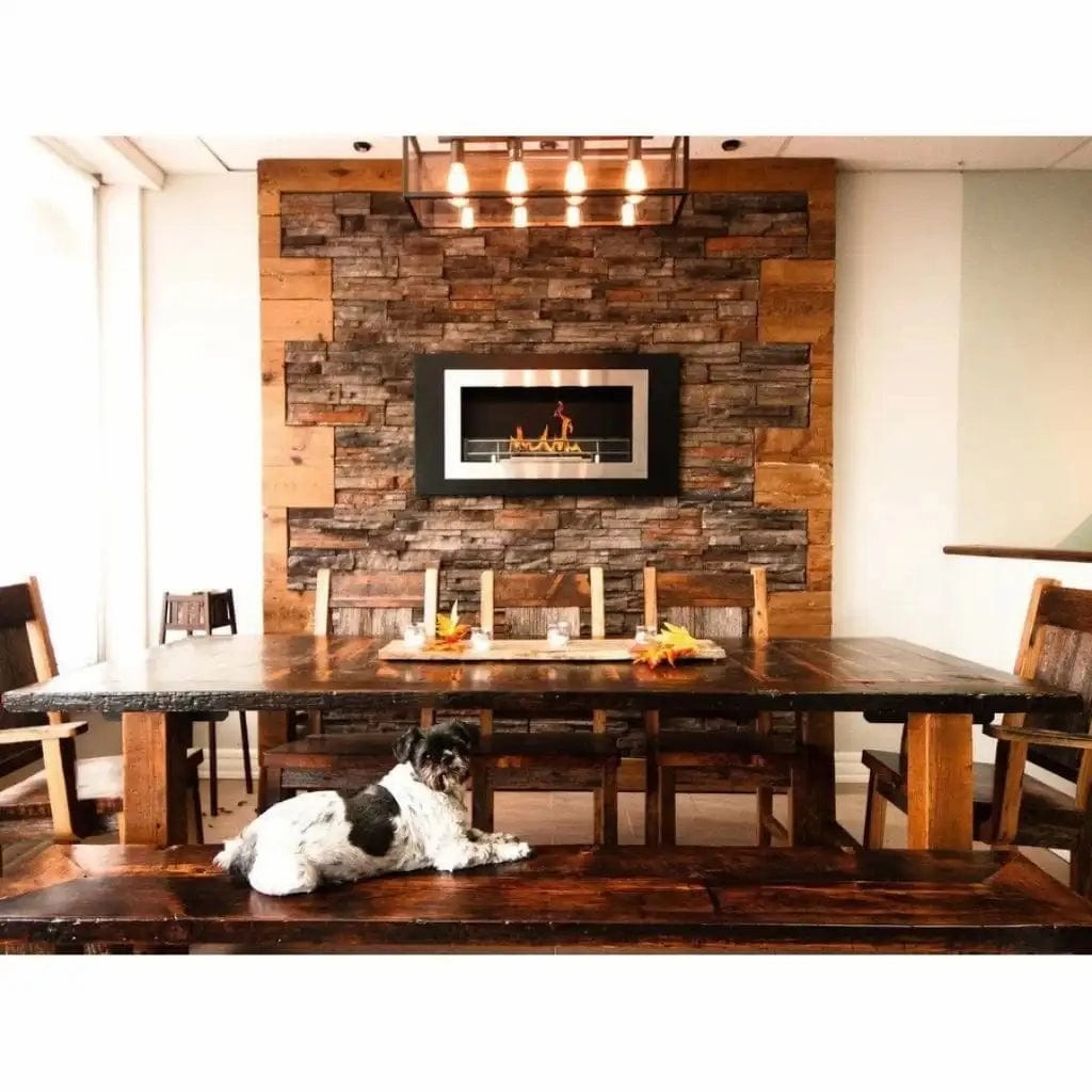 The Bio Flame Lorenzo 45-inch Wall Mounted Ethanol Fireplace