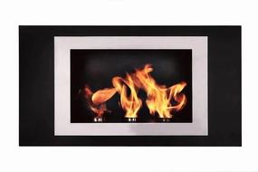 The Bio Flame Lorenzo 45-inch Wall Mounted Ethanol Fireplacestone-look outdoor patio fireplace