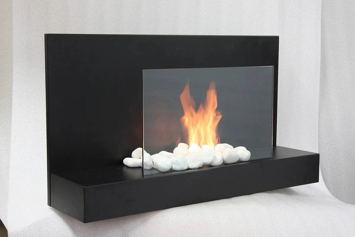 The Bio Flame Lotte 35-inch Wall Mounted Ethanol Fireplace