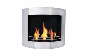 The Bio Flame Prive 34-inch Wall Mounted Ethanol Fireplacestone-look outdoor patio fireplace