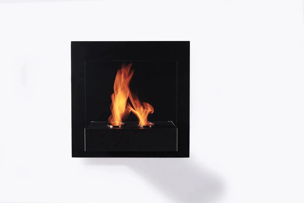 The Bio Flame Pure 24-inch Wall Mounted Ethanol Fireplacestone-look outdoor patio fireplace
