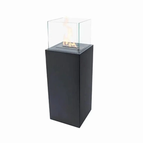 The Bio Flame Torch 2.0 53-inch Freestanding Ethanol Fireplacestone-look outdoor patio fireplace