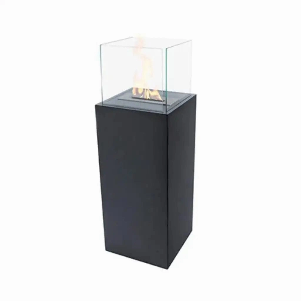 The Bio Flame Torch 2.0 53-inch Freestanding Ethanol Fireplacestone-look outdoor patio fireplace