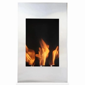 The Bio Flame Xelo 19-inch Wall Mounted Ethanol Fireplacestone-look outdoor patio fireplace
