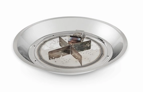 The Outdoor GreatRoom Company 20 Inch Round Crystal Fire Plus Gas Burner CFP20-Kportable outdoor fire pit with lid