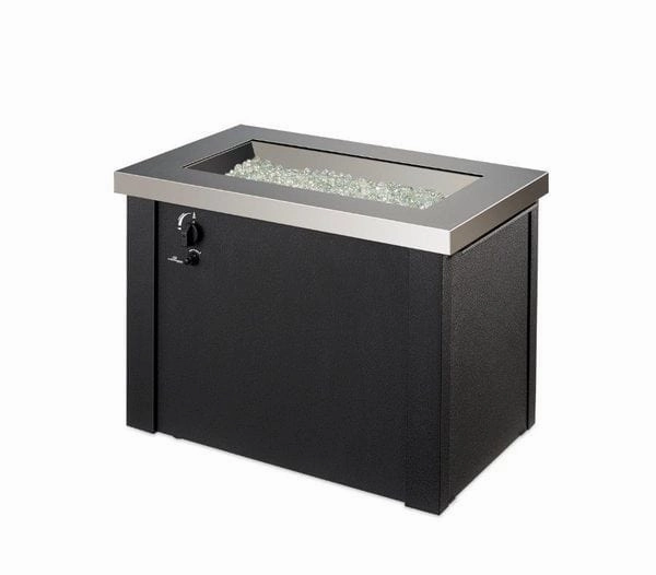 The Outdoor Greatroom Company 24 Inch Providence Rectangular Gas Fire Pit Table PROV-1224-SSportable outdoor fire pit with lid