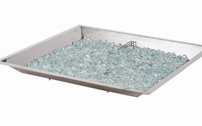 The Outdoor GreatRoom Company 24 Inch Square Crystal Fire Plus Gas Burner CFP2424DSILPportable outdoor fire pit with lid