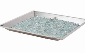 The Outdoor GreatRoom Company 24 Inch Square Crystal Fire Plus Gas Burner CFP2424DSILPportable outdoor fire pit with lid