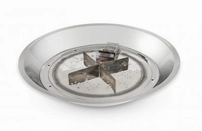 The Outdoor GreatRoom Company 30 Inch Round Crystal Fire Plus Gas Burner CFP30-Kportable outdoor fire pit with lid
