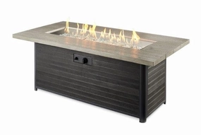 The Outdoor Greatroom Company 42 Inch Cedar Ridge Linear Gas Fire Pit Table CR-1242-Kportable outdoor fire pit with lid