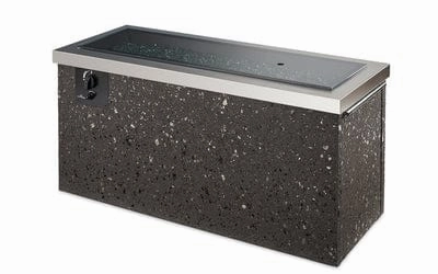 The Outdoor GreatRoom Company 48 Inch Stainless Steel Key Largo Linear Gas Fire Pit Table KL-1242-SS