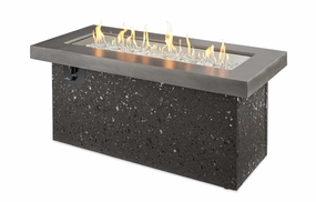 The Outdoor GreatRoom Company 54 Inch Grey Key Largo Linear Gas Fire Pit Table KL1242MDSILPoutdoor fire table set with chairs