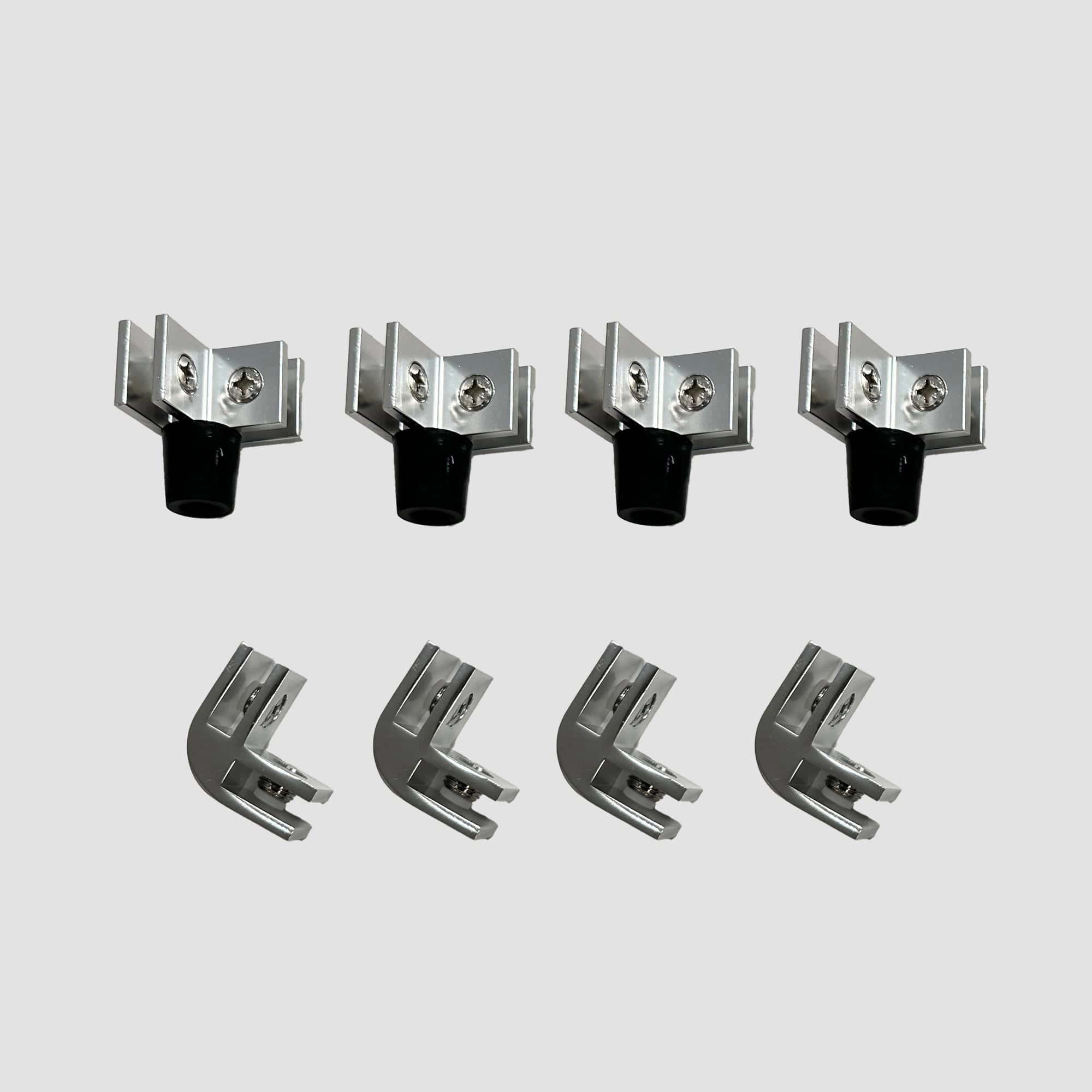 The Outdoor GreatRoom Company 90 Degree Connector Set for Square and Rectangle Glass Guards SHORT BRACKET SET FOR GGFireproof mat for under fire pit