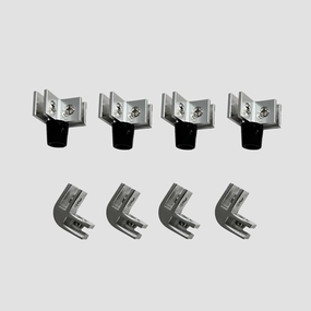 The Outdoor GreatRoom Company 90 Degree Connector Set for Square and Rectangle Glass Guards SHORT BRACKET SET FOR GGFireproof mat for under fire pit