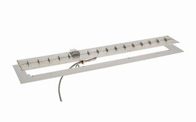 The Outdoor Greatroom Company 96 Inch Linear Crystal Fire Plus Gas Burner Kit BP1296DSING-Aportable outdoor fire pit with lid