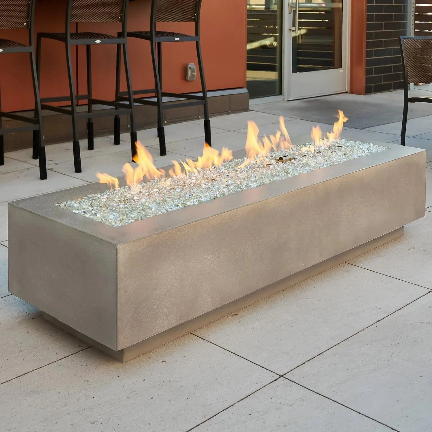 The Outdoor GreatRoom Company Cove 54-Inch Linear Gas Fire Pit Table