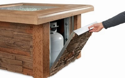 The Outdoor Greatroom Company Fire Pit Table 24 Inch Sierra Square Gas Fire Pit Table