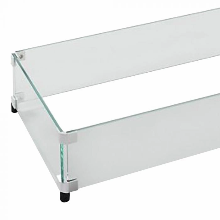 The Outdoor Greatroom Company Glass Guard for 84-Inch Linear Crystal Fire Burner GG-1284Fireproof mat for under fire pit