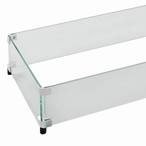 The Outdoor Greatroom Company Glass Guard for 84-Inch Linear Crystal Fire Burner GG-1284Fireproof mat for under fire pit