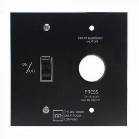 The Outdoor Greatroom Company On/Off Wall Switch with E-Stop for Direct Spark Ignition System WSES-CPFireproof mat for under fire pit