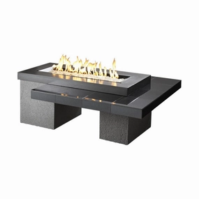 The Outdoor GreatRoom Company Uptown Black 48 Inch Gas Fire Pit Table UPT-1242outdoor fire table set with chairs