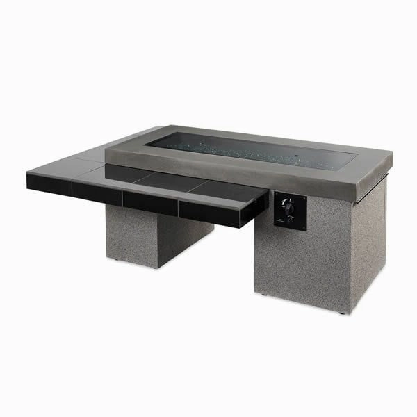 The Outdoor GreatRoom Company Uptown Black 48 Inch Gas Fire Pit Table UPT-1242