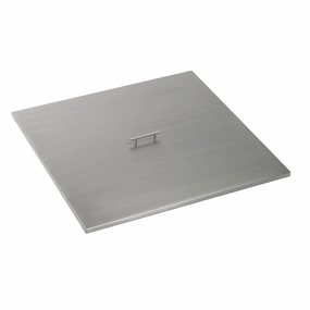 The Outdoor Plus 24-inch Stainless Steel Square Fire Pit Cover OPT-24SCFireproof mat for under fire pit