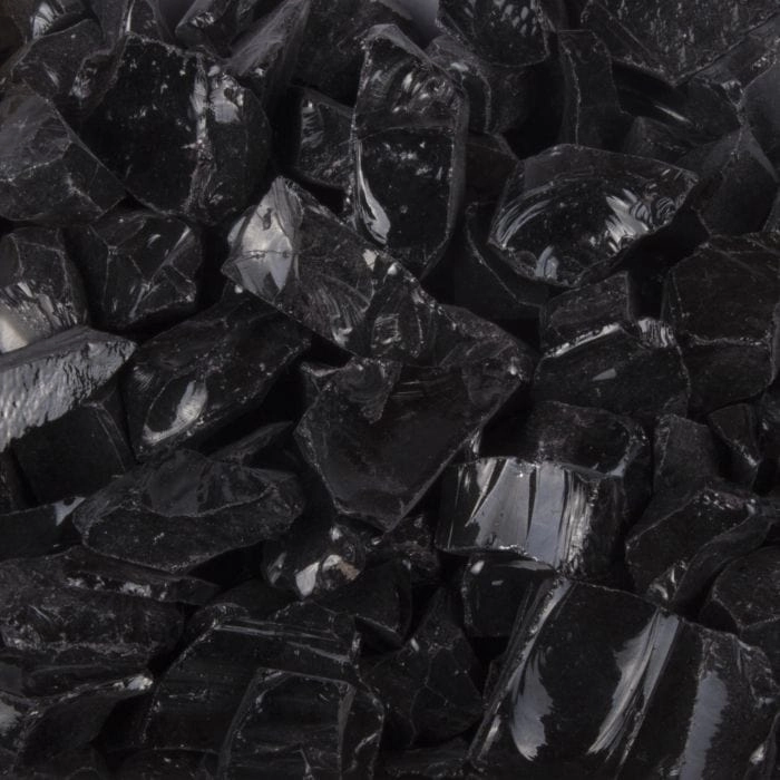 The Outdoor Plus 25 Pound Standard Black Fire Glass OPT-701Fireproof mat for under fire pit