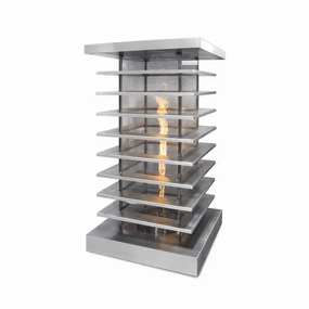 The Outdoor Plus 42" Powder Coated Steel Match Lit High Rise Fire Tower OPT-FTWR642portable outdoor fire pit with lid