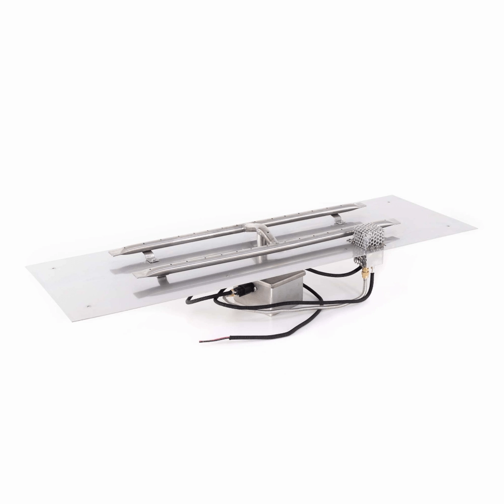 The Outdoor Plus 48x12 Rectangular Flat Pan With Stainless Steel 'H' Burner OPT-REFD1248