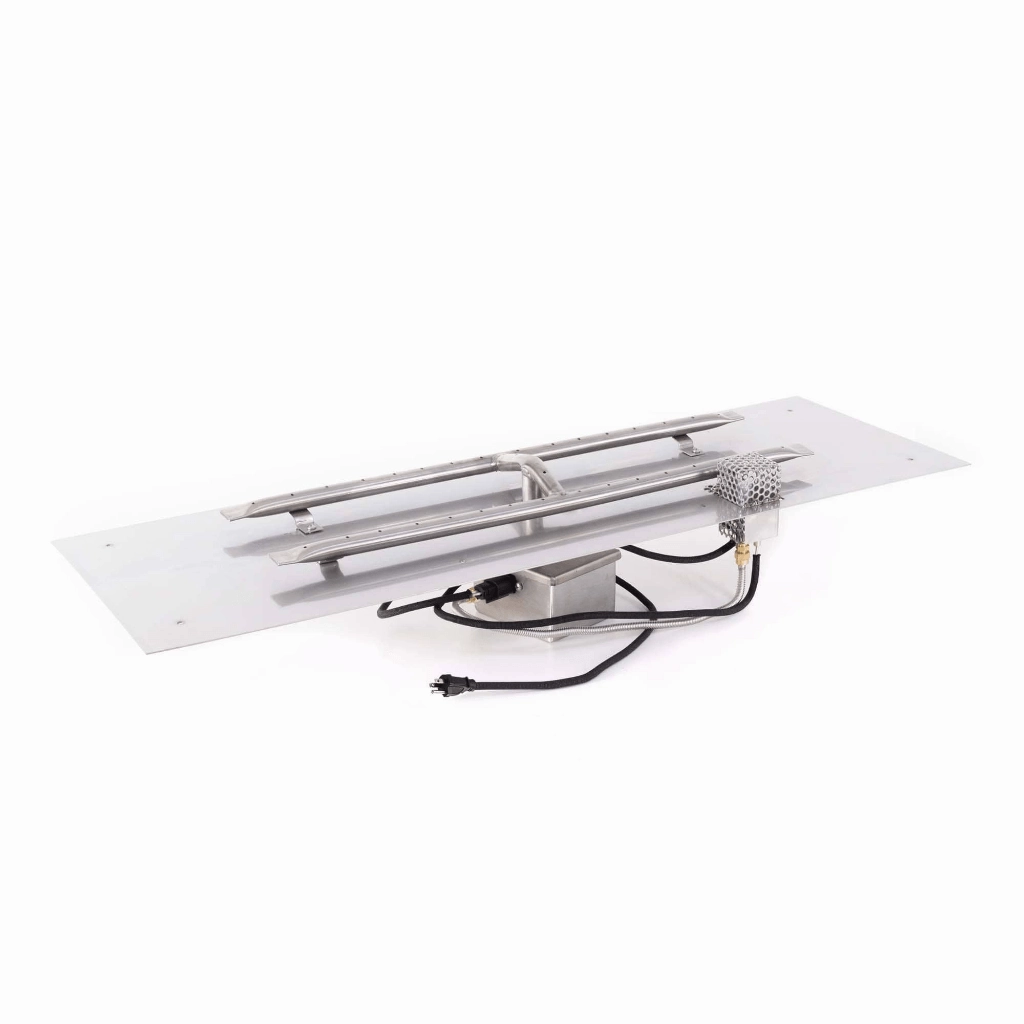 The Outdoor Plus 48x12 Rectangular Flat Pan With Stainless Steel 'H' Burner OPT-REFD1248