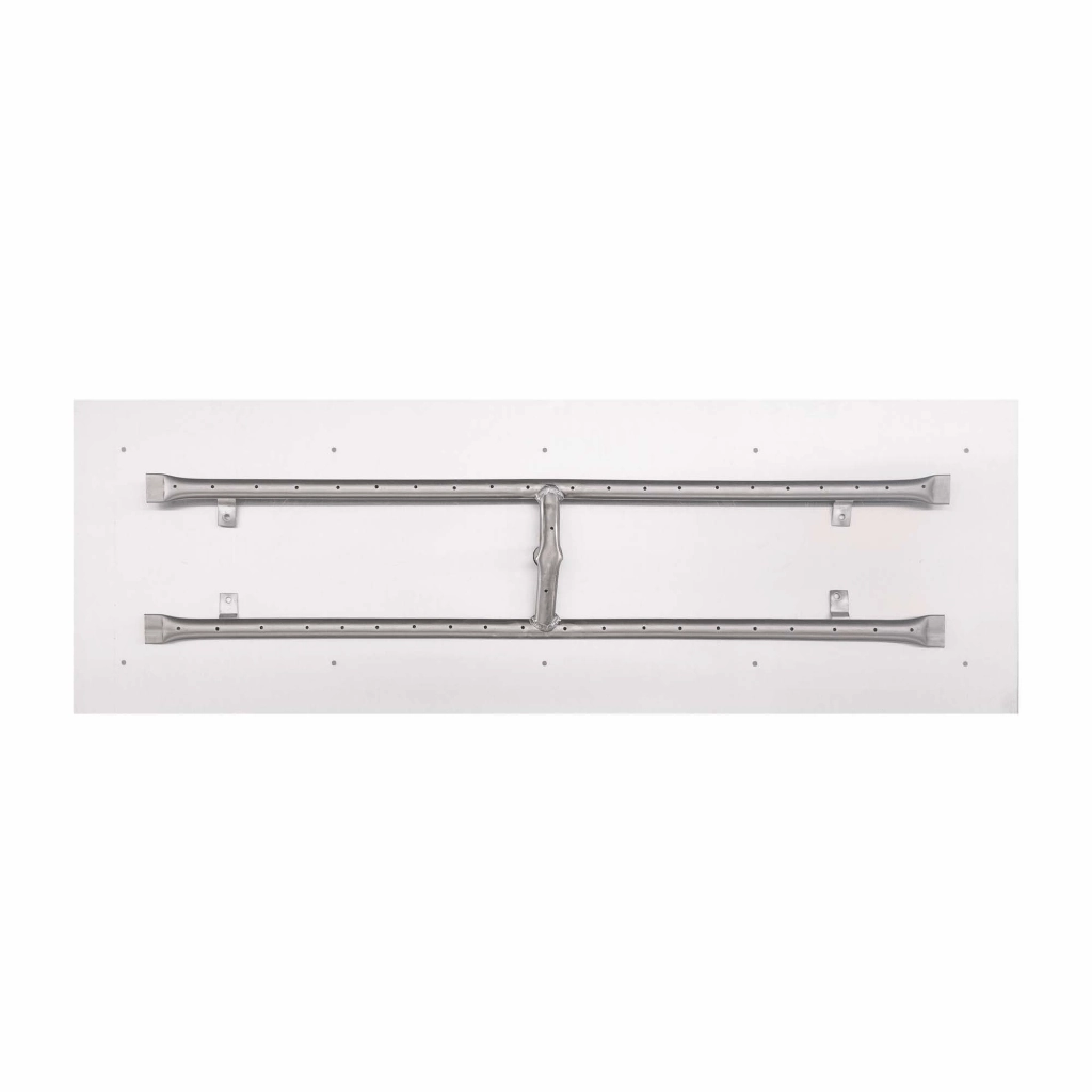 The Outdoor Plus 48x12 Rectangular Flat Pan With Stainless Steel 'H' Burner OPT-REFD1248portable outdoor fire pit with lid