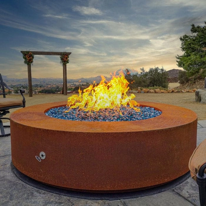 The Outdoor Plus 60-Inch Unity 18" Tall Fire Pit Match Lit with Flame Sense Ignition OPT-UNY6018FSML